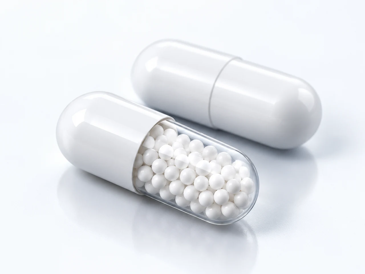 Illustration of capsules and pellets